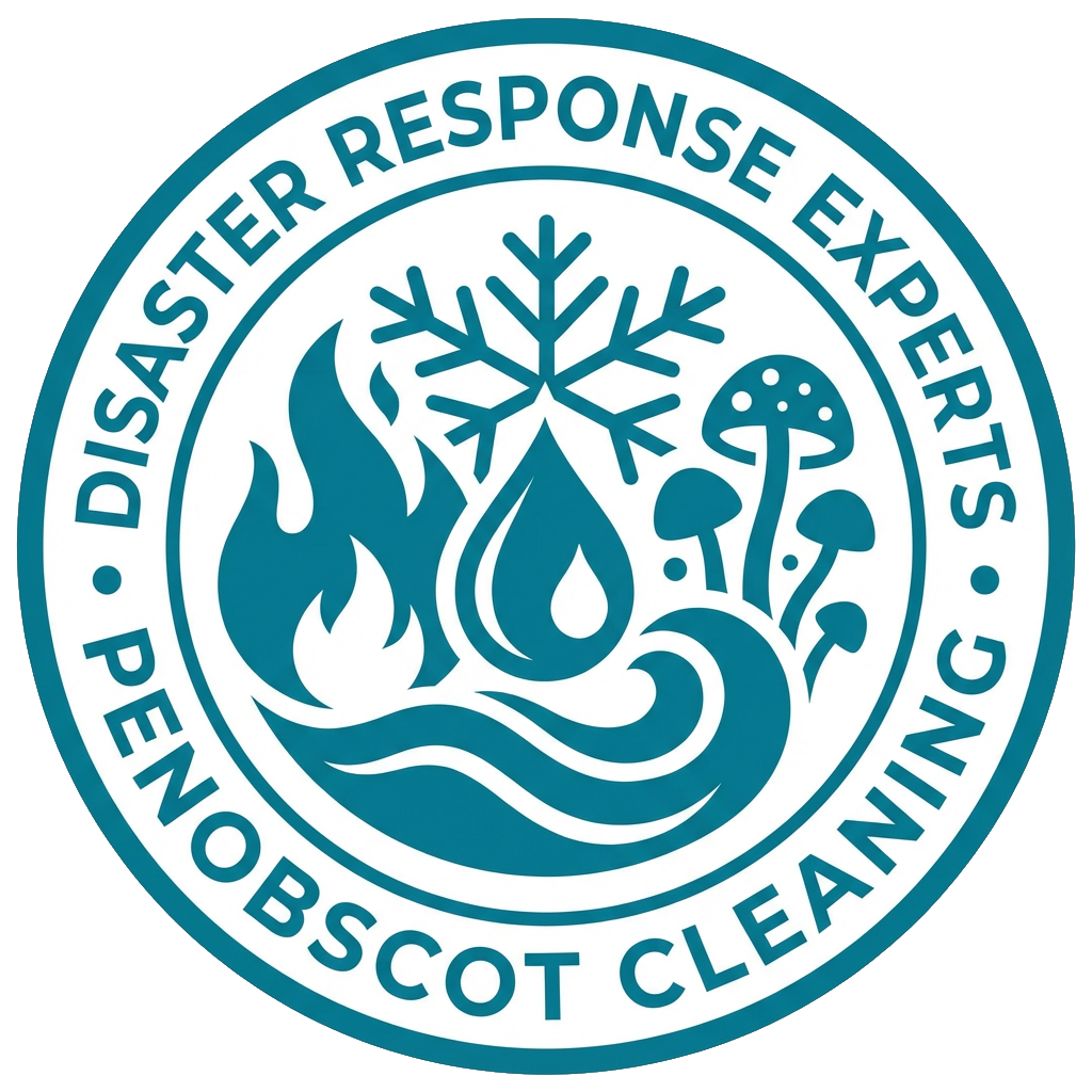 Disaster Response Experts logo with snowflake, fire, water drop, and mushroom cloud icons.