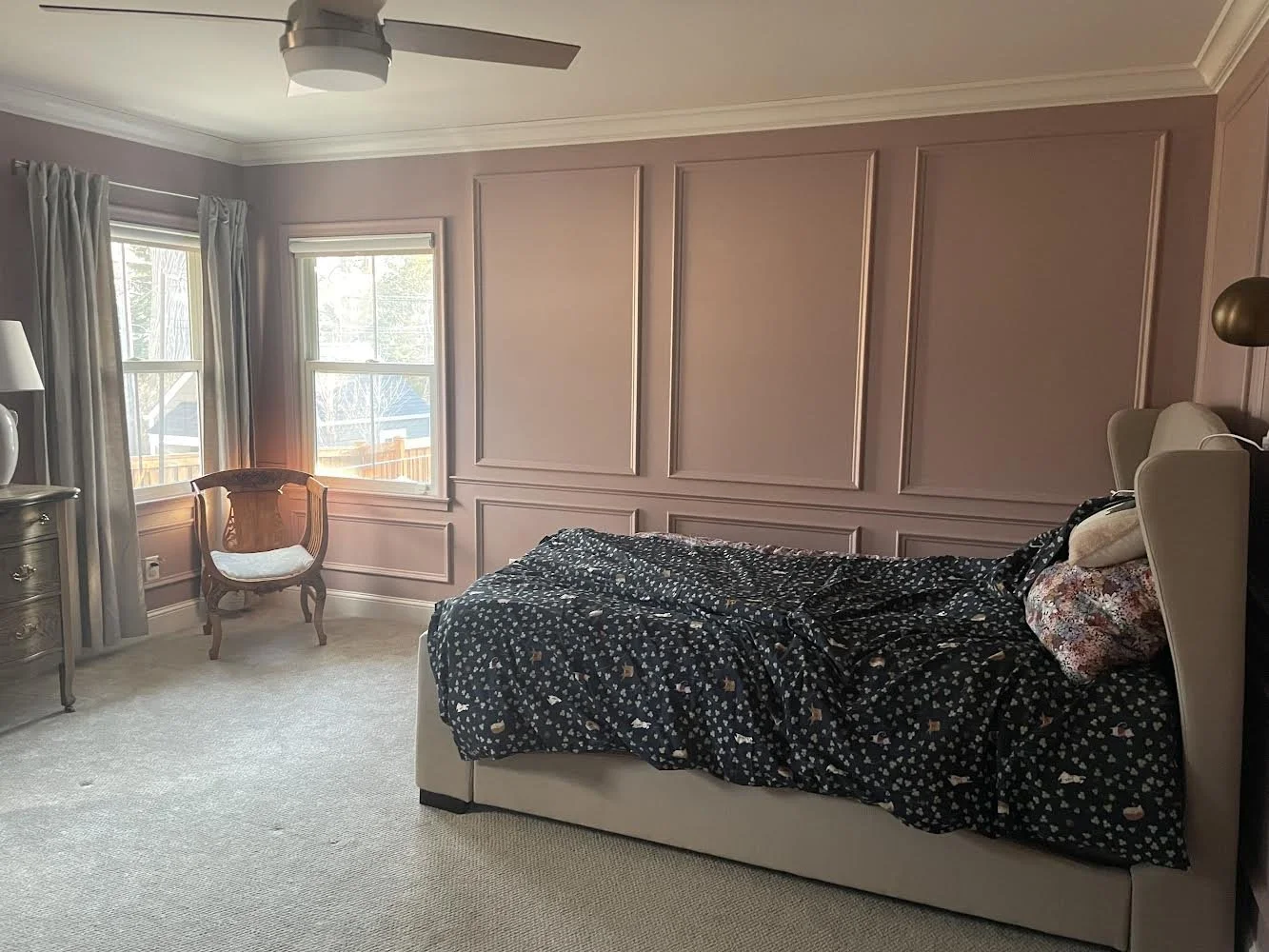 Wall panel and crown moulding installation