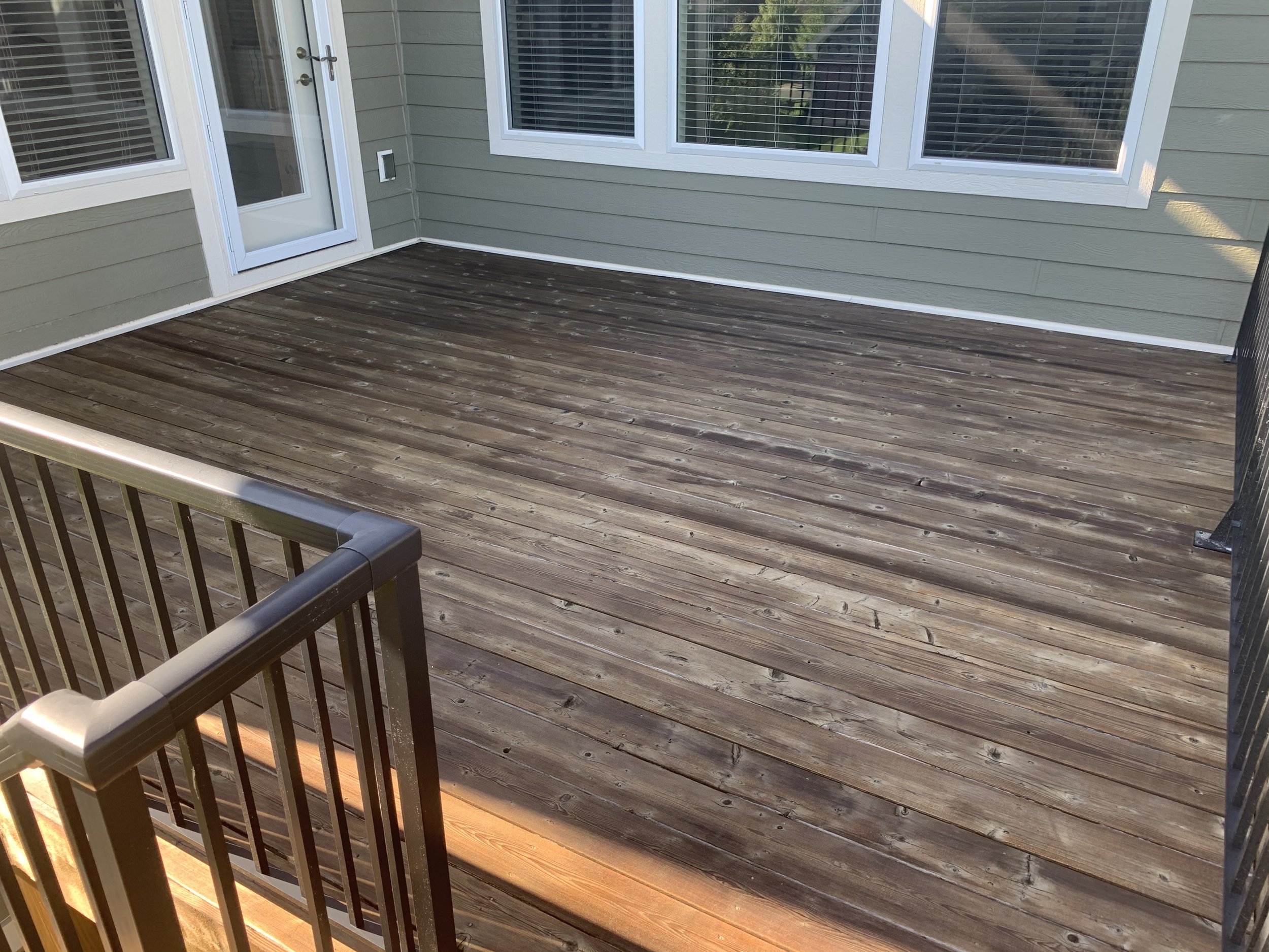 Deck staining