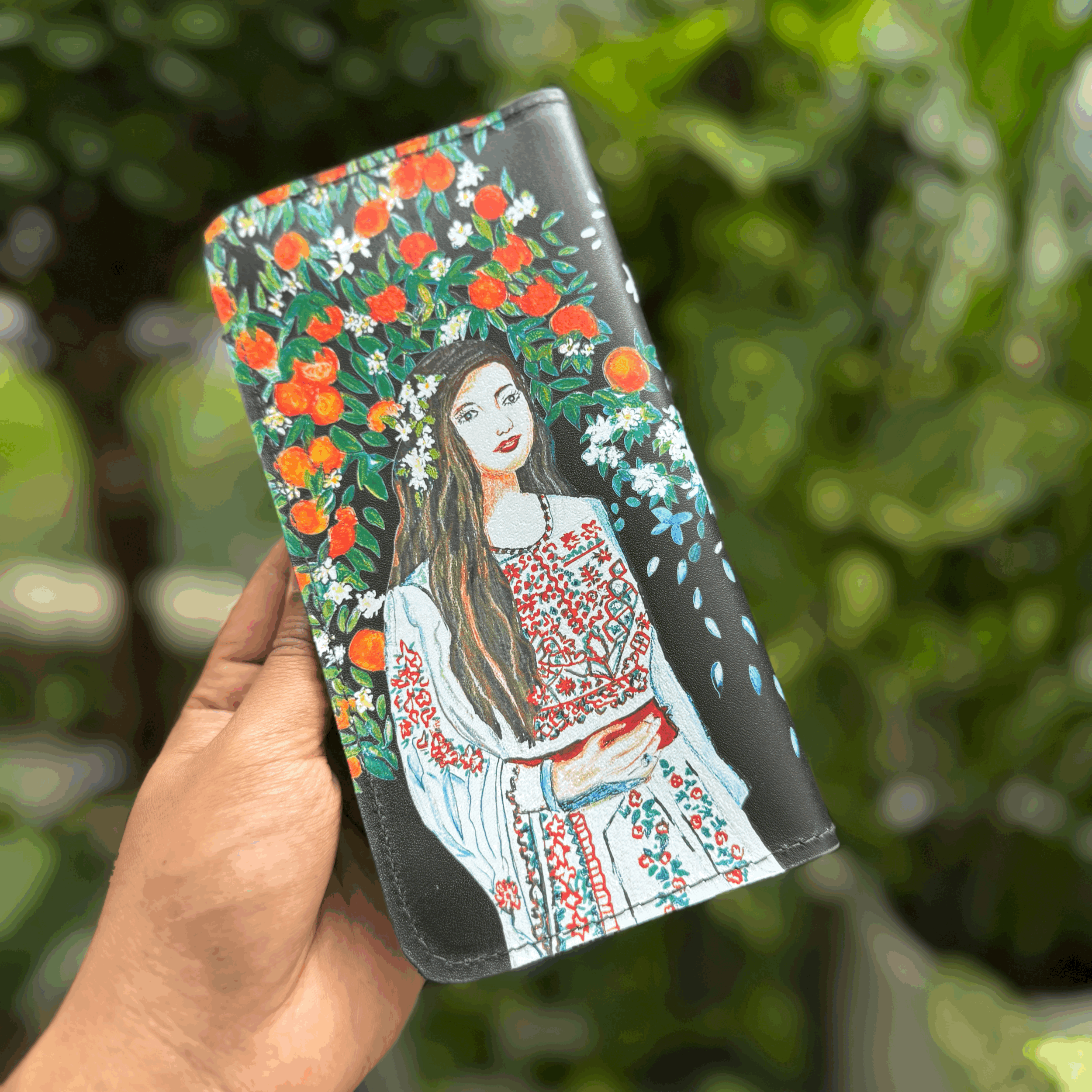 Jaffra Gallery's Handpainted Wallet from Palestine