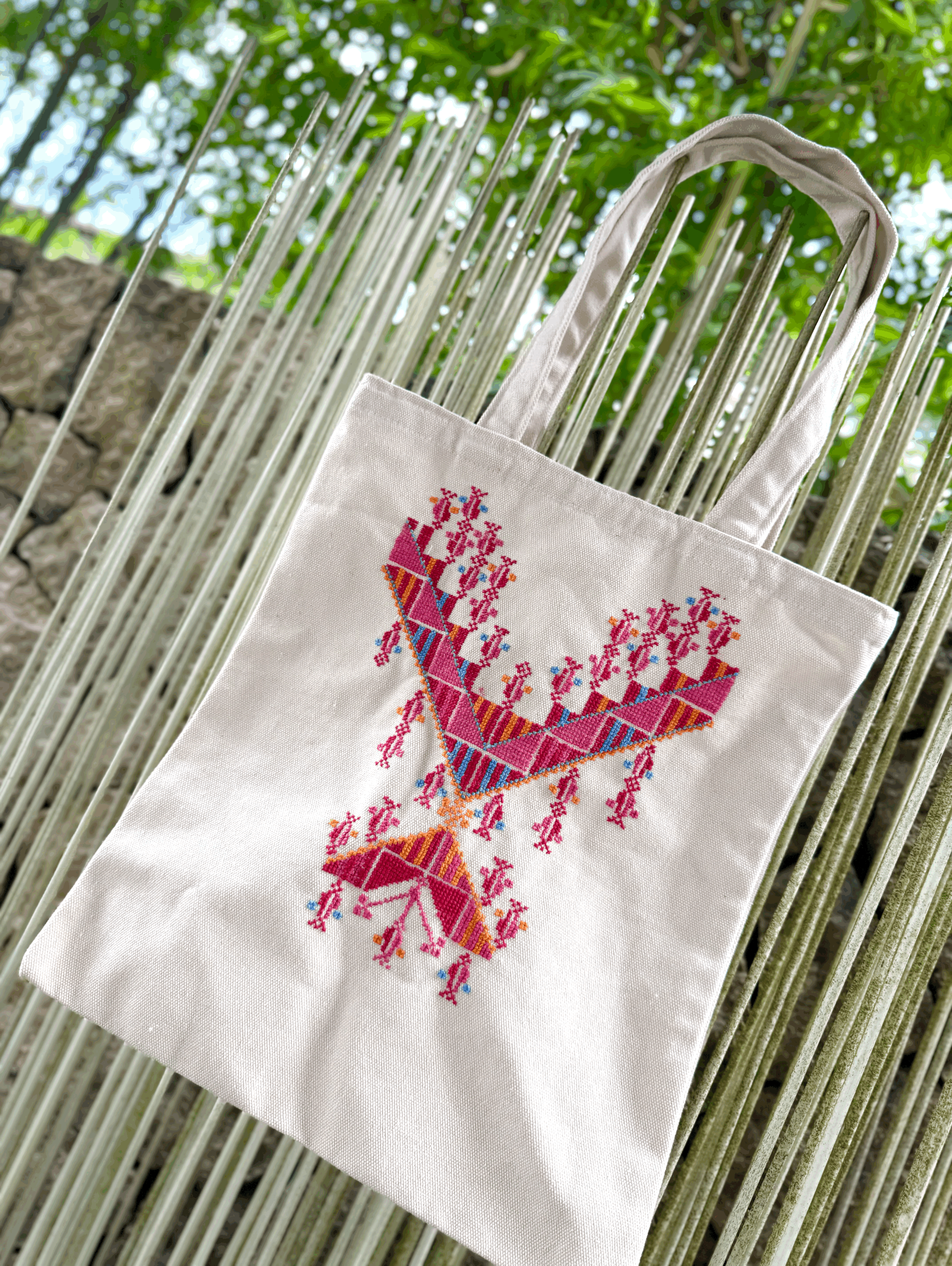 Gaza Chest Panel Tatreez Tote bag