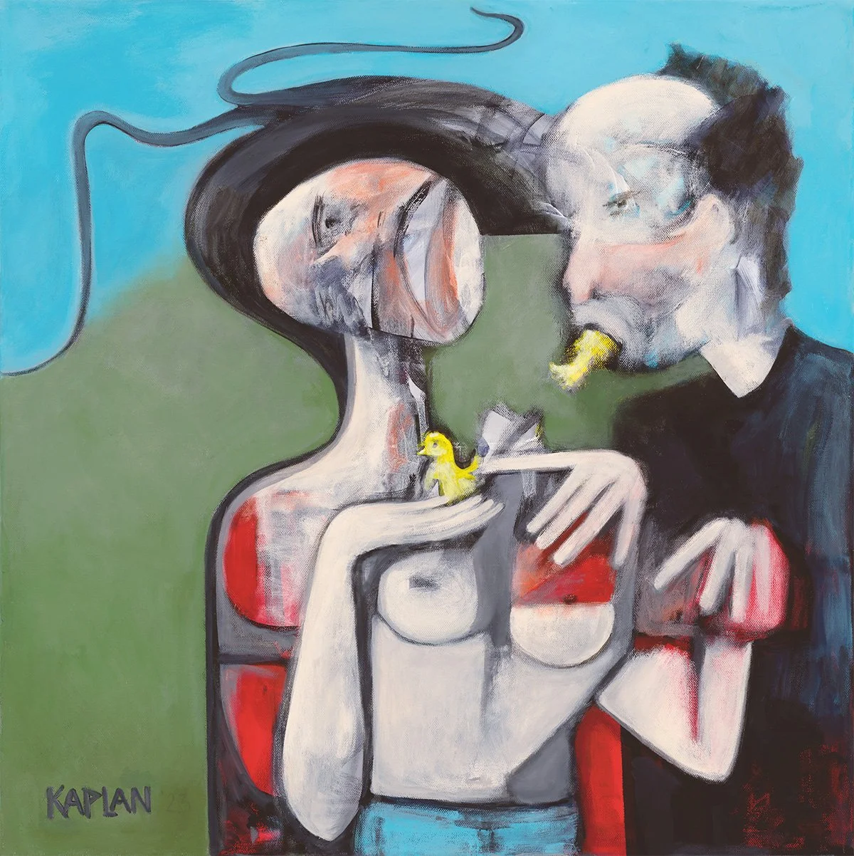  None in the Bush  
2023 · Acrylic on canvas · 24"x24" 
Private collection