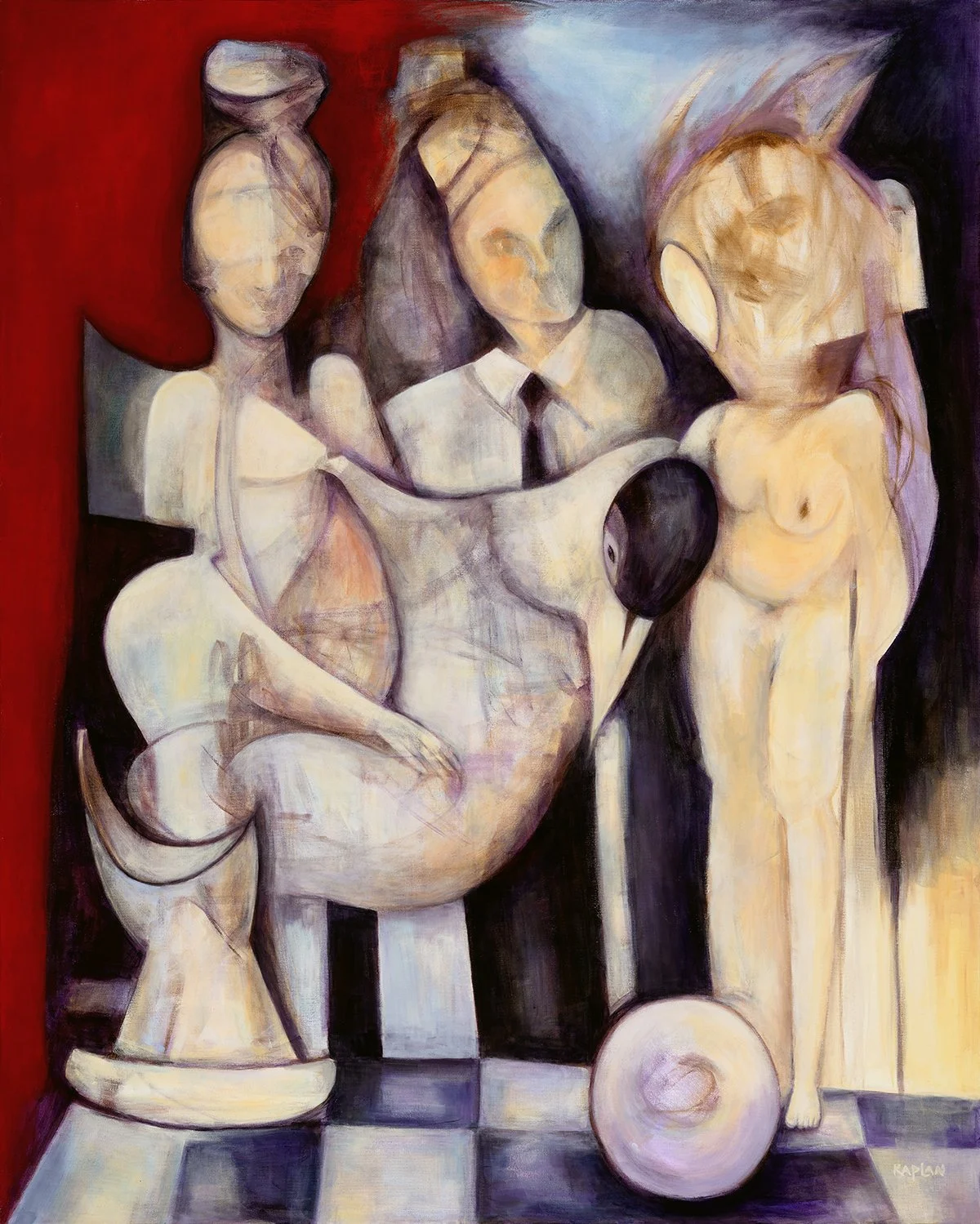  Queen’s Gambit   2026 · Acrylic on canvas · 60"x48"  Fine art print available 