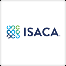ISACA logo with a graphic of interconnected circles and the text 'ISACA'