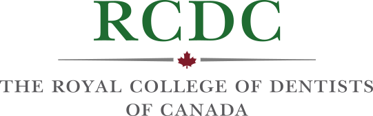 Logo of the Royal College of Dentists of Canada with green letters 'RCDC' and black text beneath.