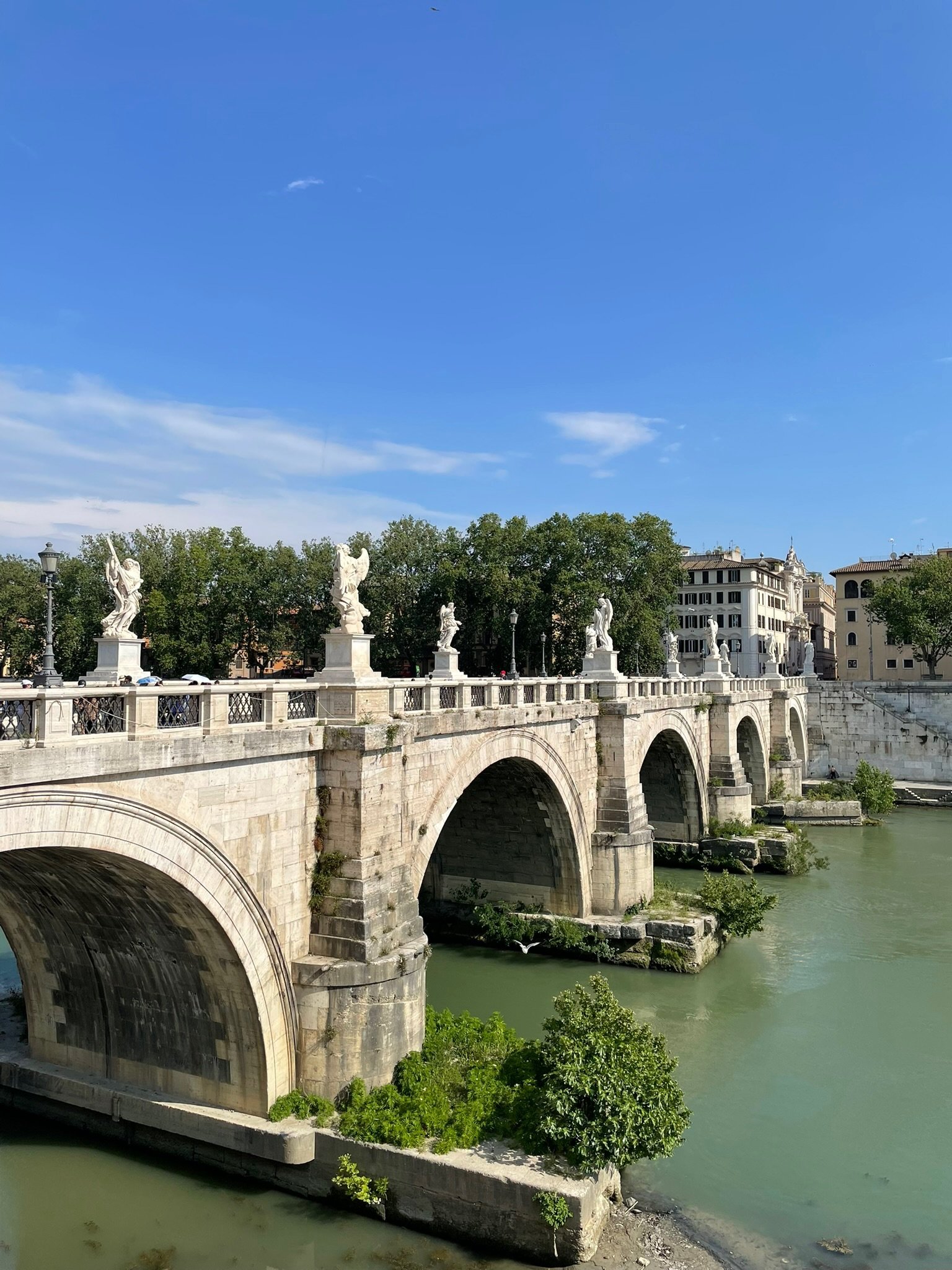 A view of the Tiber River, in Rome, Italy