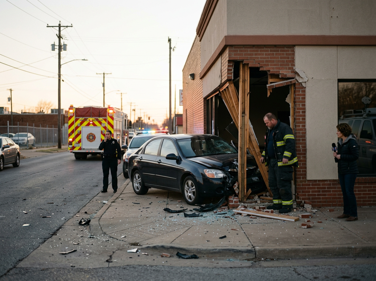 Vehicle Crashes into Southwest Oklahoma City Building