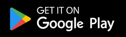 Logo de Google Play avec le texte 'GET IT ON Google Play' sur un fond noir.