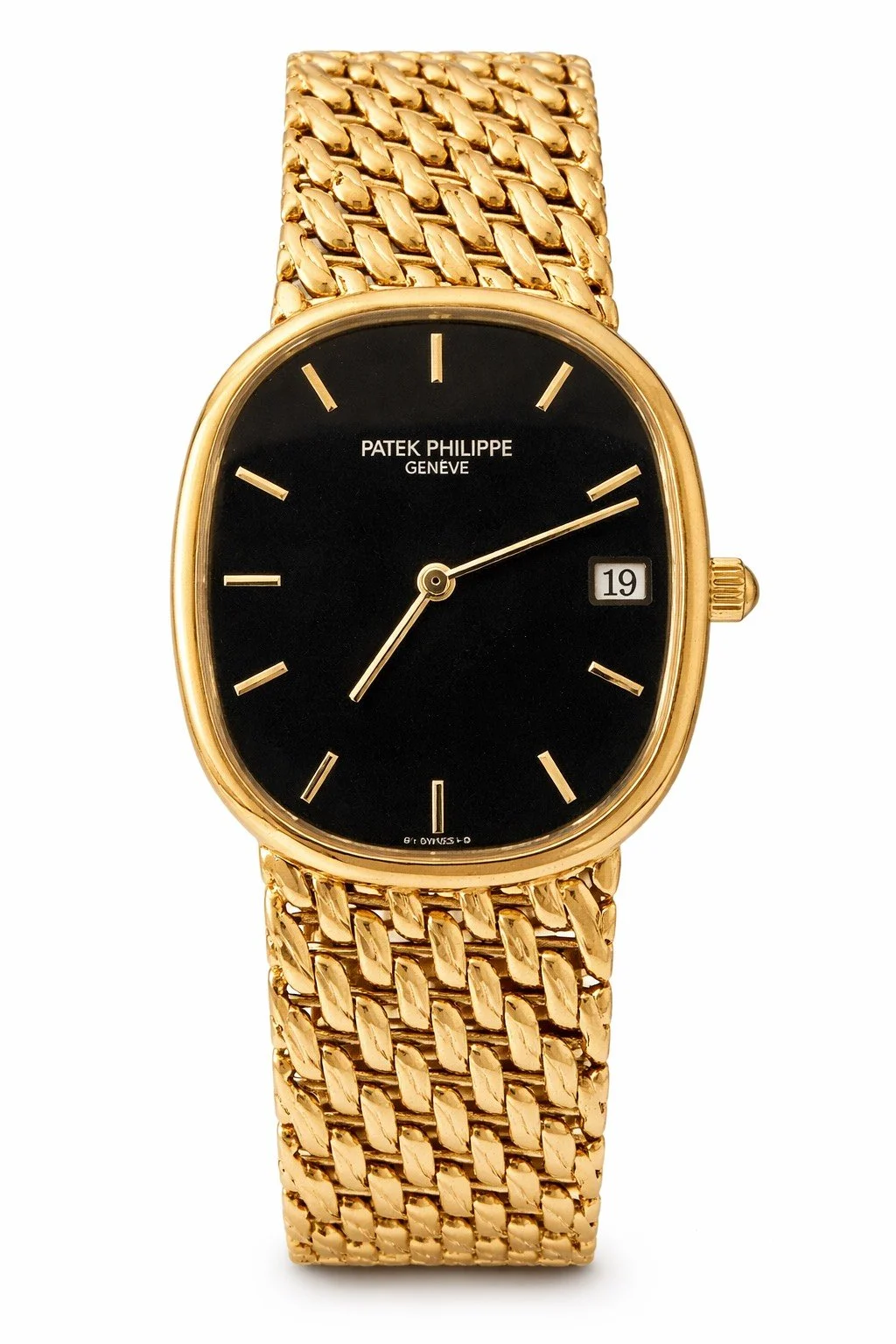 Patek Philippe Golden Ellipse – Black Dial, Yellow Gold Bracelet