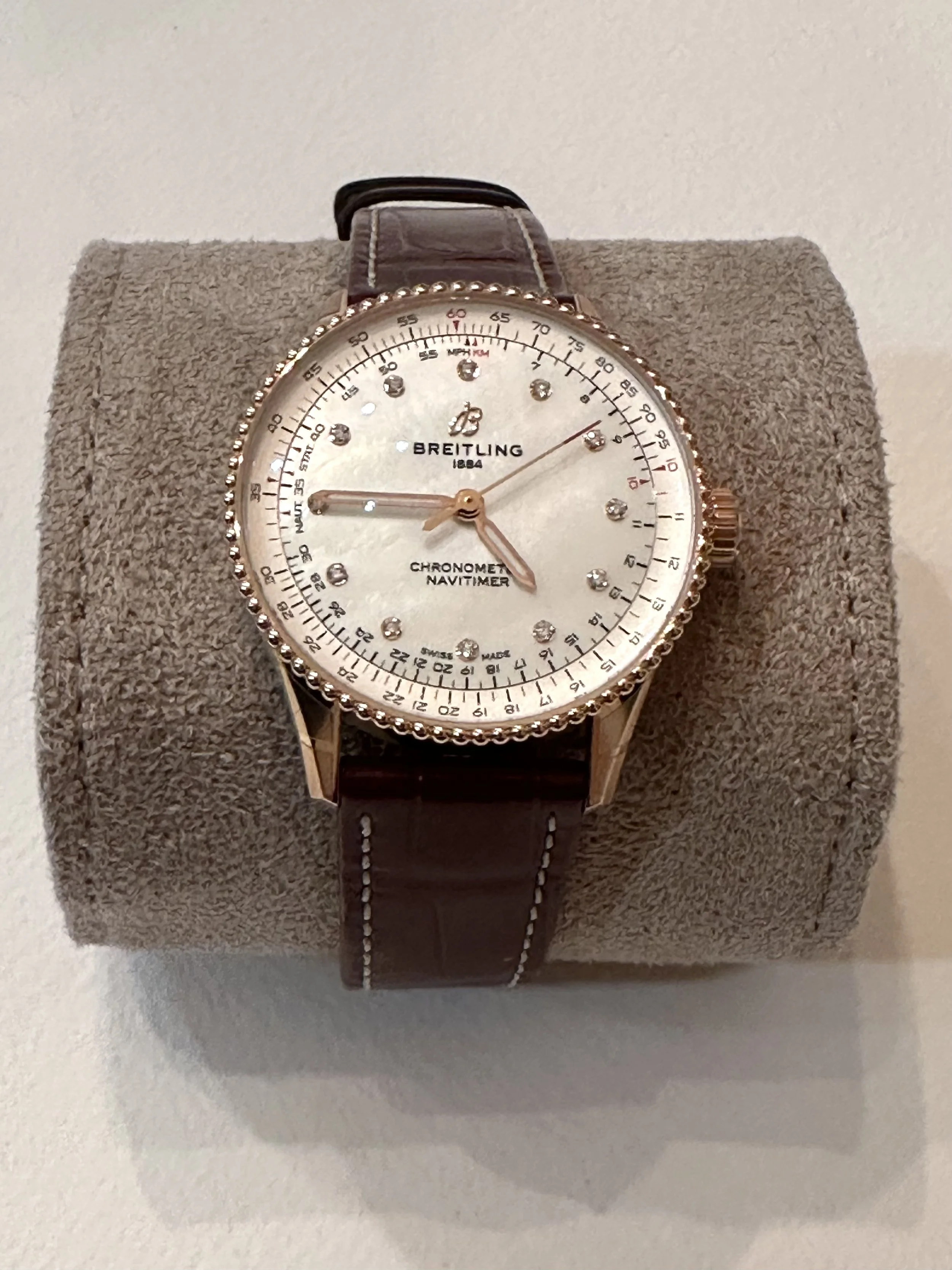 Breitling Navitimer – Rose Gold & Diamond Dial