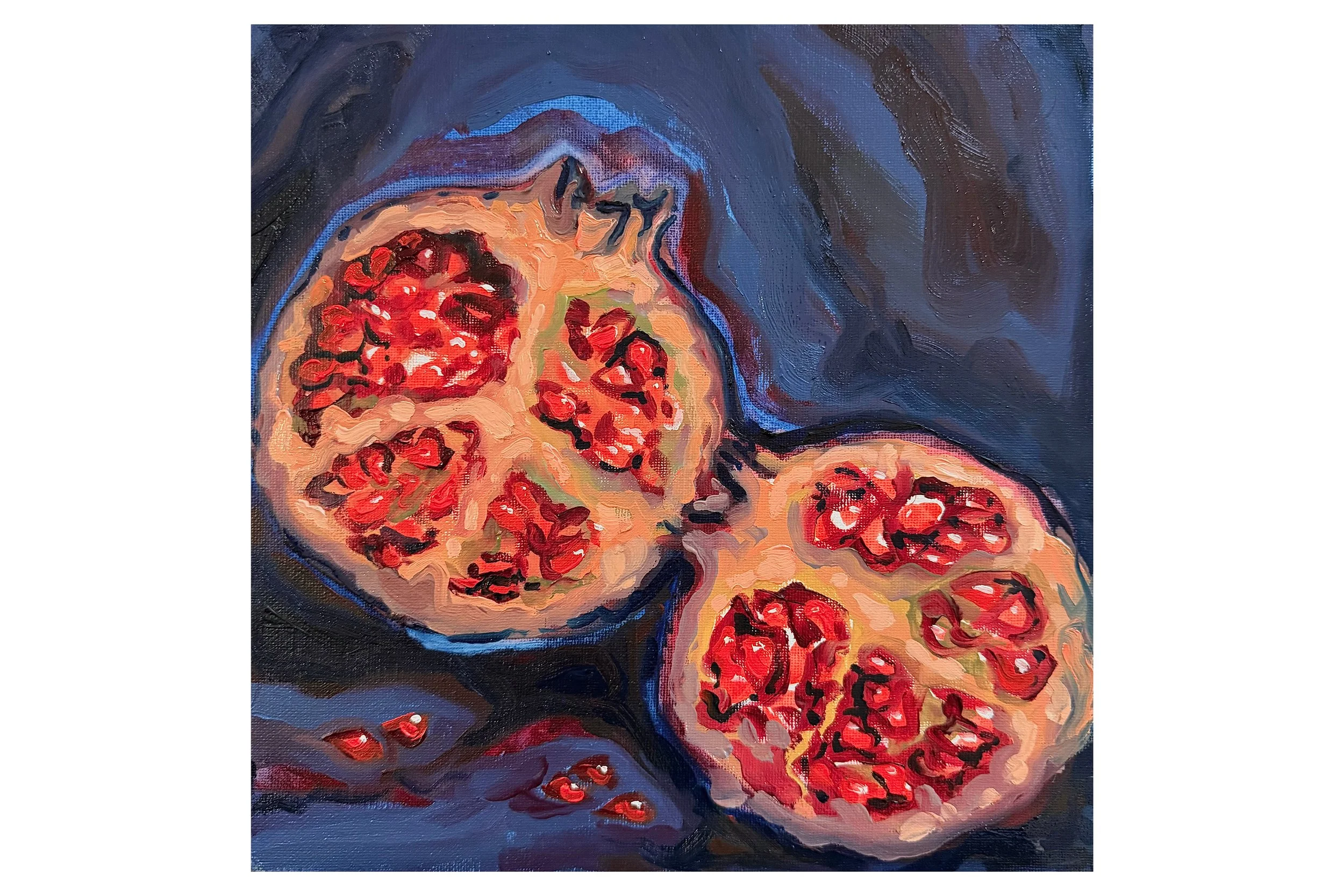 pomegranate print - 20x20