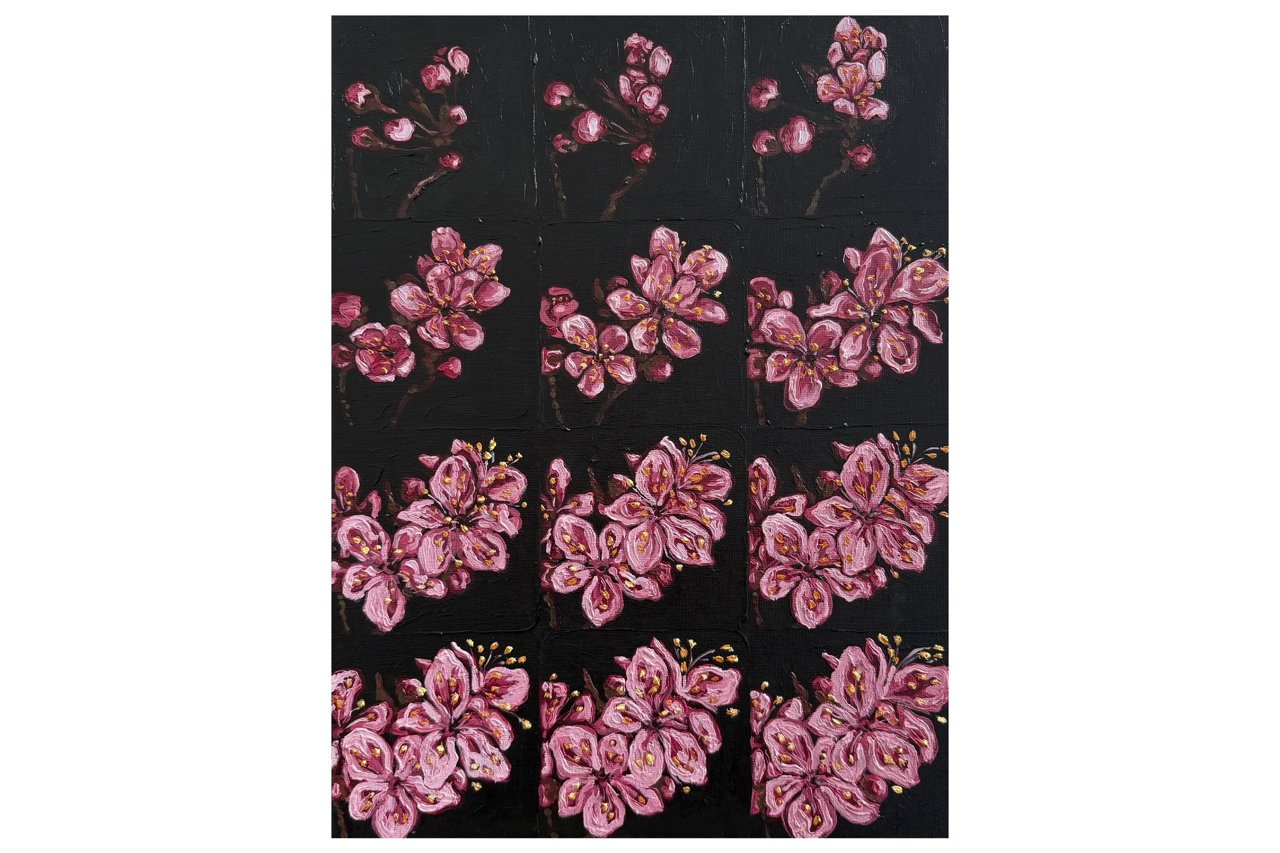 cherry blossom oil painting