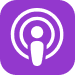 Illustration of a microphone with sound waves radiating out in purple on a dark background.