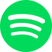 Green Spotify logo with three curved black lines