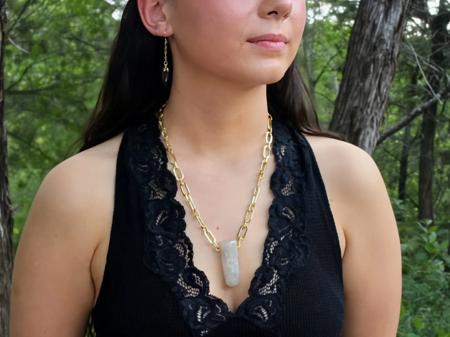 Smokey Quartz Goddess Necklace