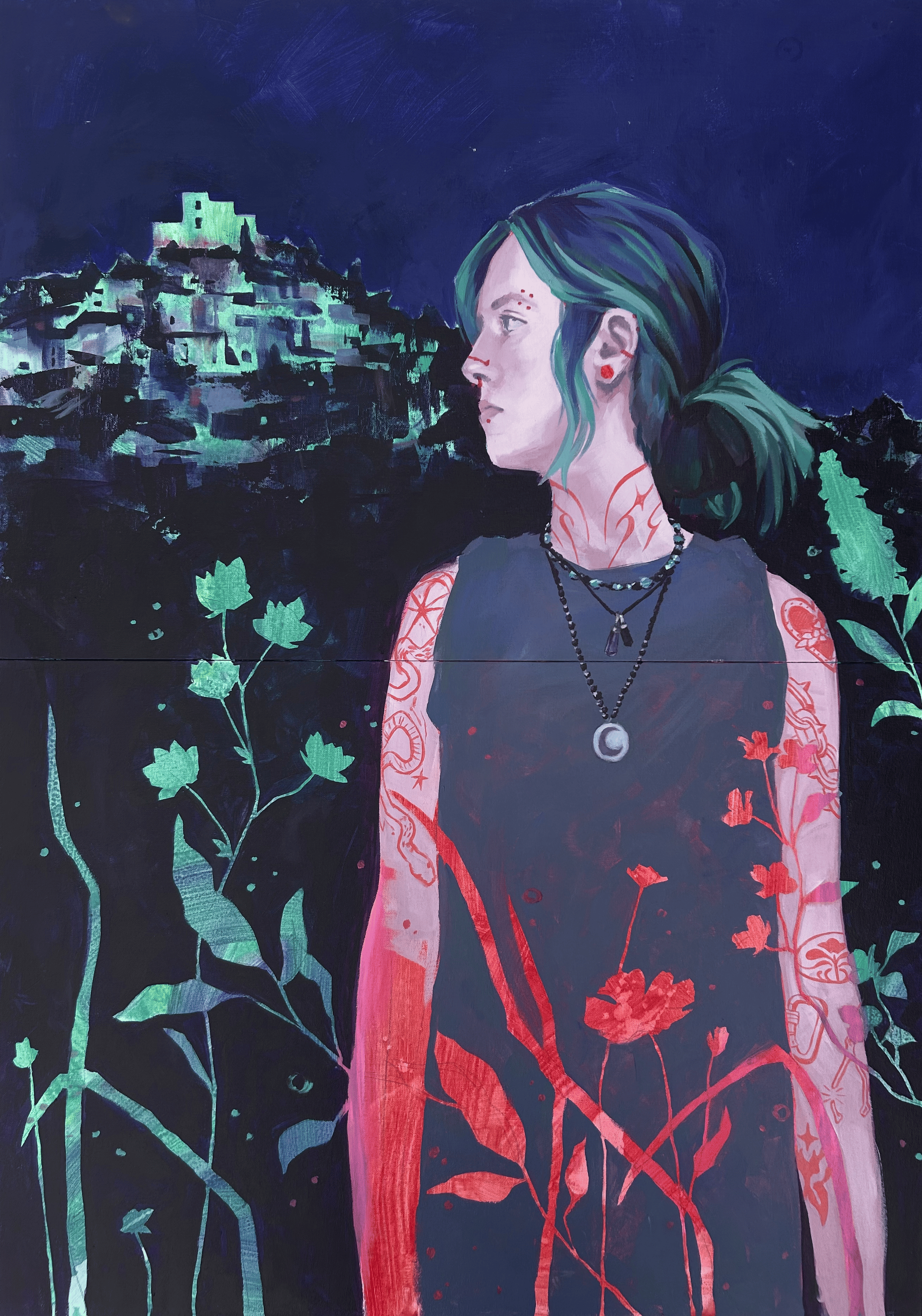 Thorns // 2025 // Acrylic // 39.5 x 27.5 inches