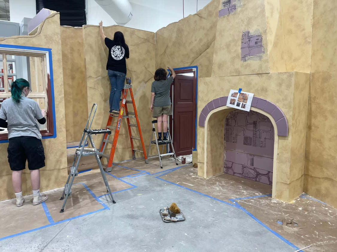 Scenic painting progress