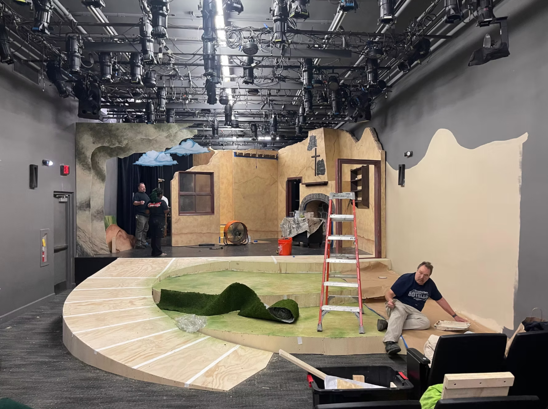 Theater installation progress