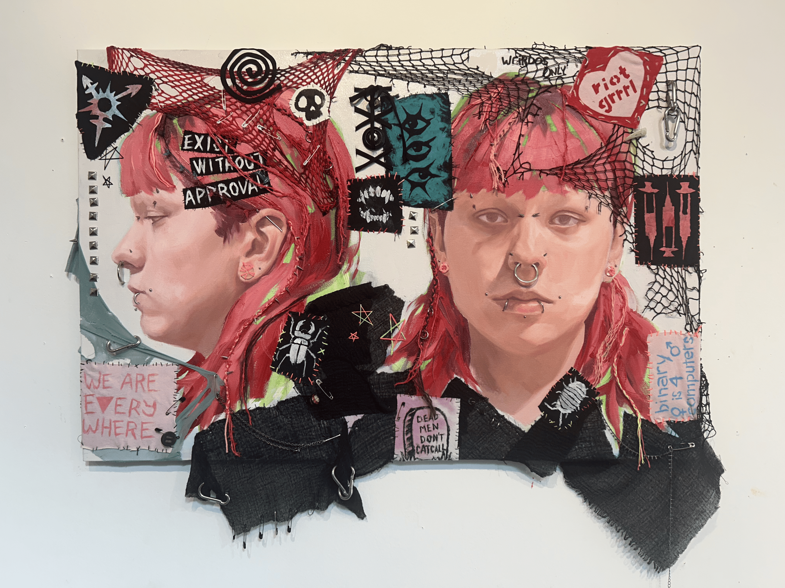 Mia // 2025 // Oil Paint and Mixed Media // 36 x 24 inches