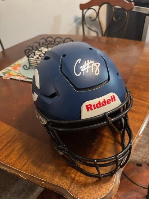 Autographed Caleb Williams Chicago Skyline Flex helmet