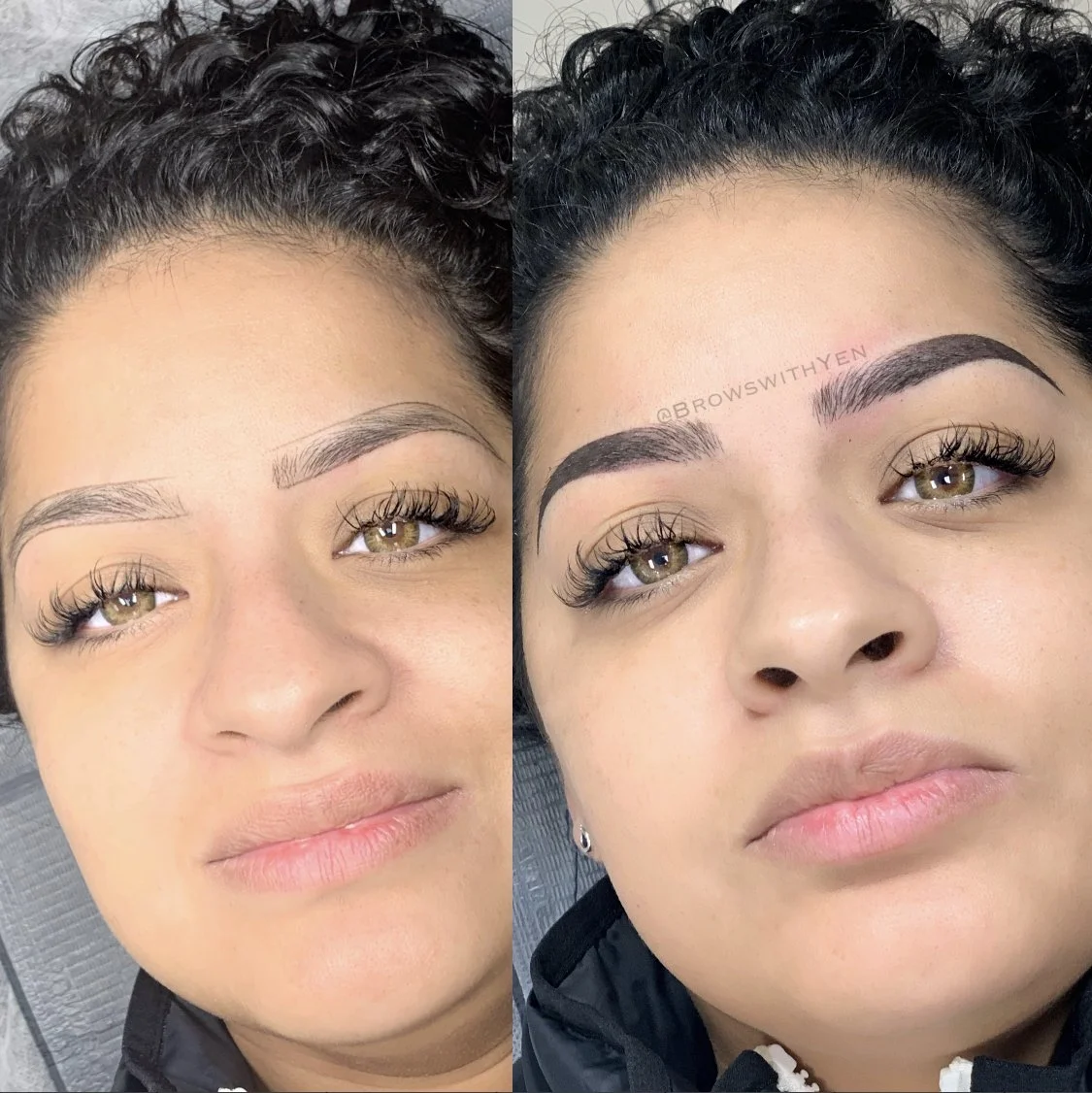 Hybrid Brows (Hairstrokes + Shading)
