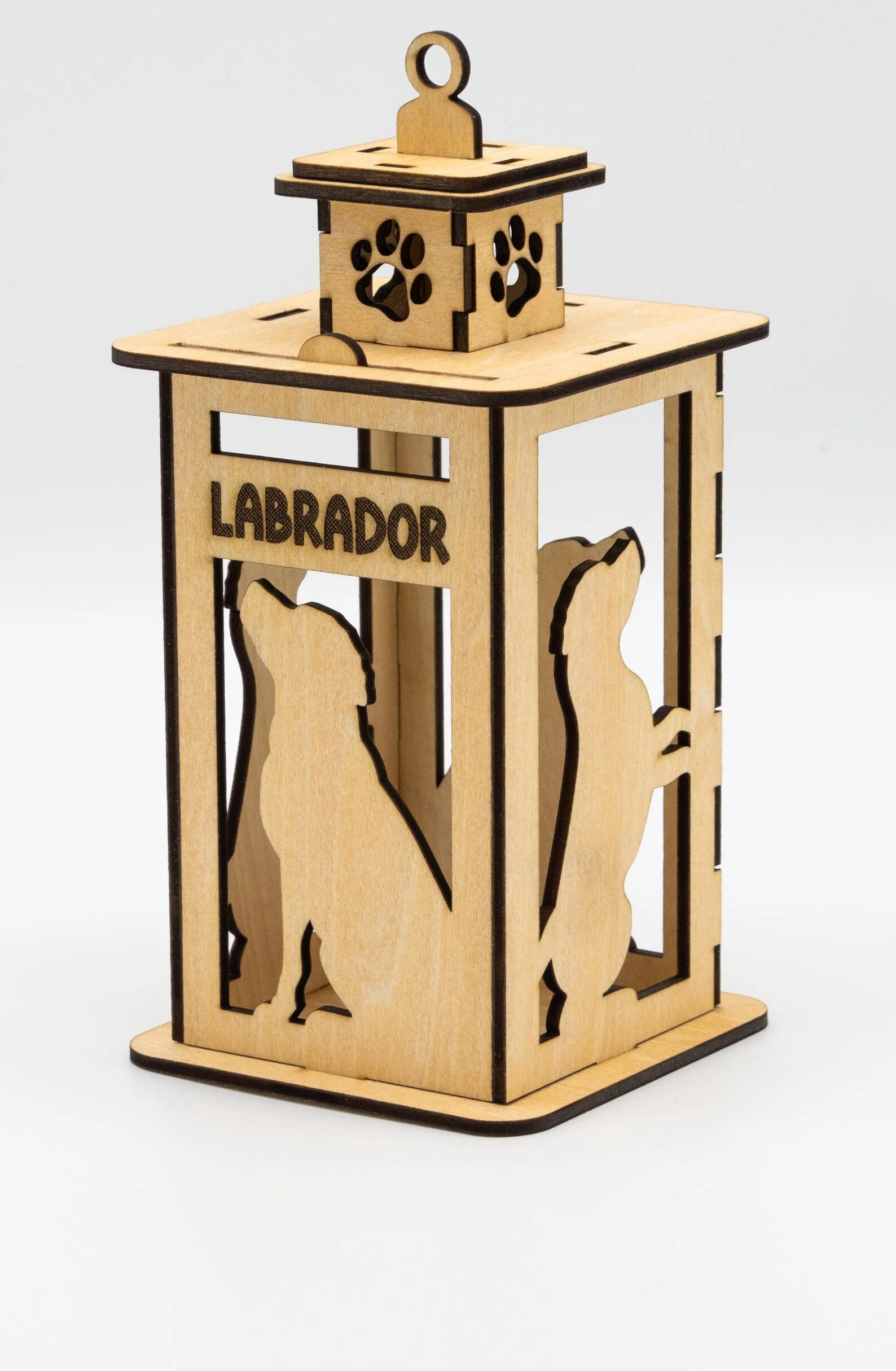 Customizable Wooden Dog Lanterns