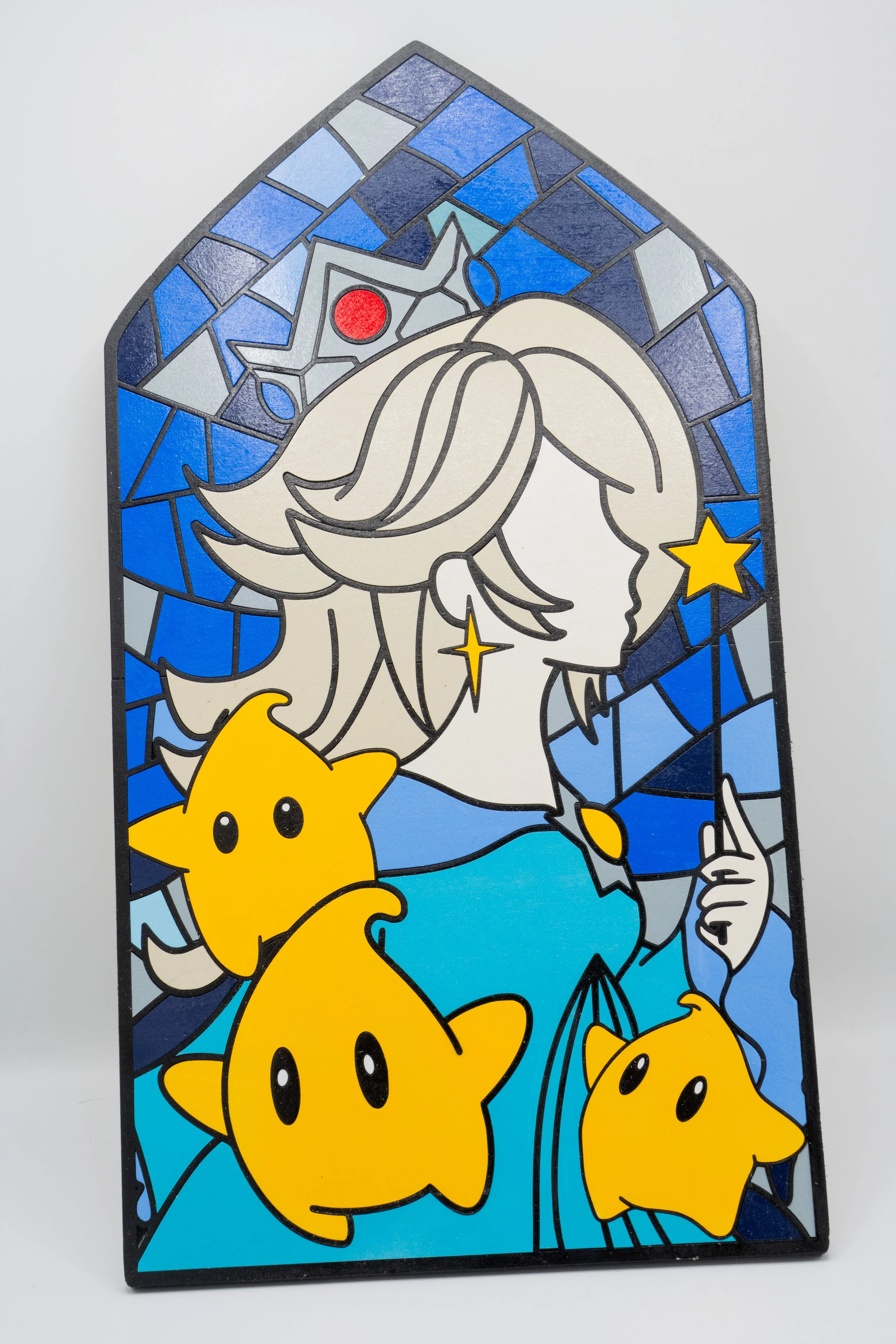 Princess Rosalina Wooden Stained Glass Decoration