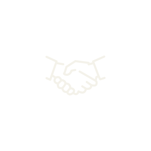 Illustration of a handshake above the word 'Teamwork' on a black background.