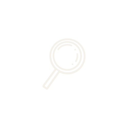 Magnifying glass icon on a black background.