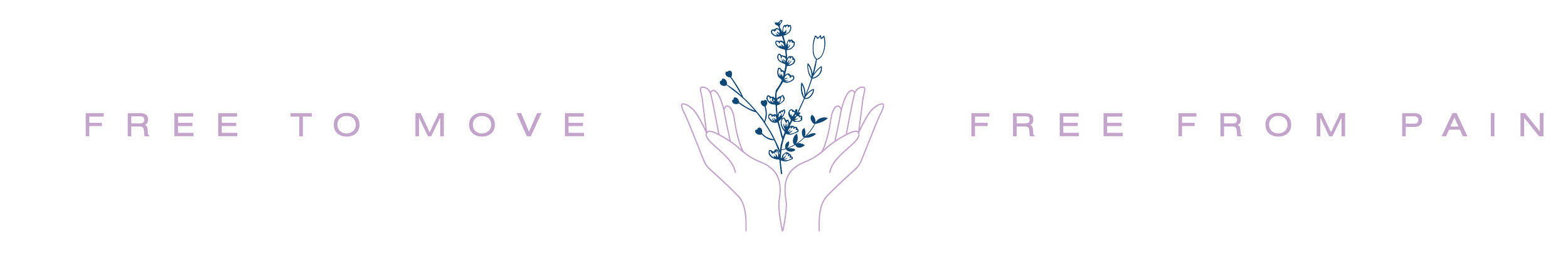 Divider Line - Jennie Murray Physical Therapy's logo of two hands holding lavender flowers with the text 'Free to Move, Free From Pain'.