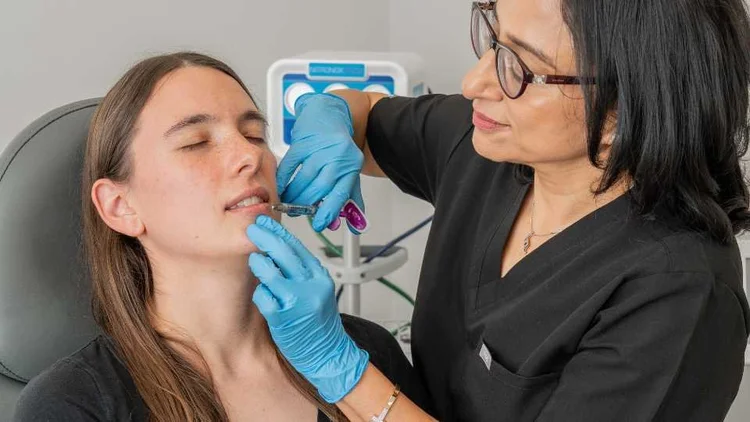 A dermal filler appointment at Sansa