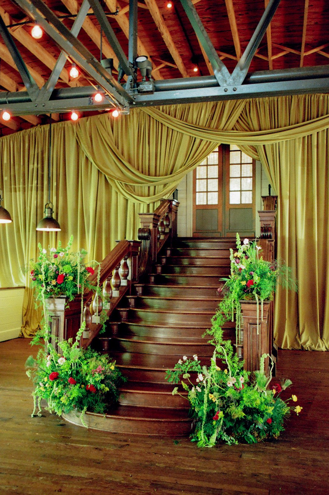 A Covid Postponed Wedding Reception at Summerour Studios in Atlanta, Georgia on Film