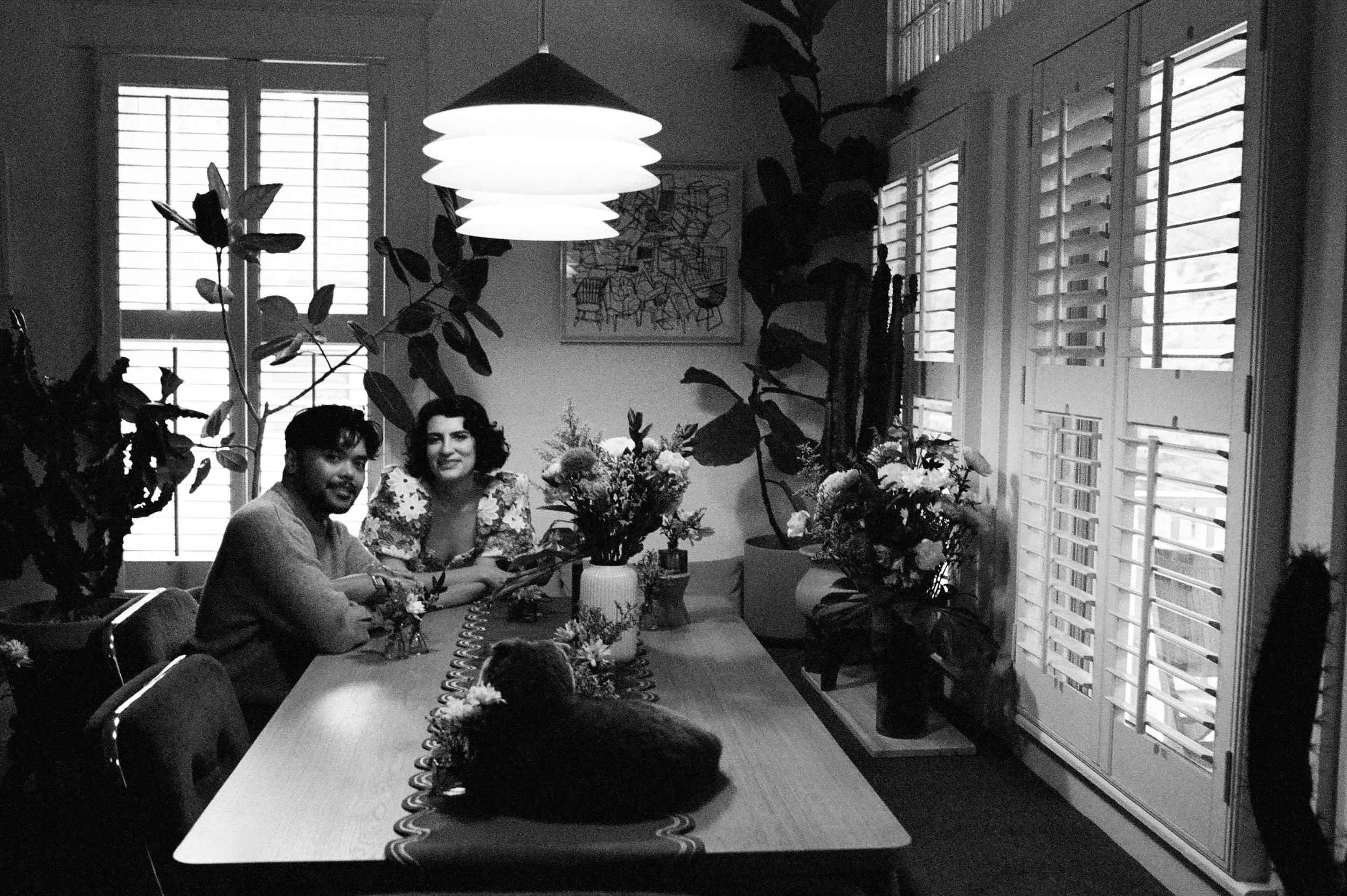 Olivia and Ariel — An Engagement Session at and Around Their Home on Film