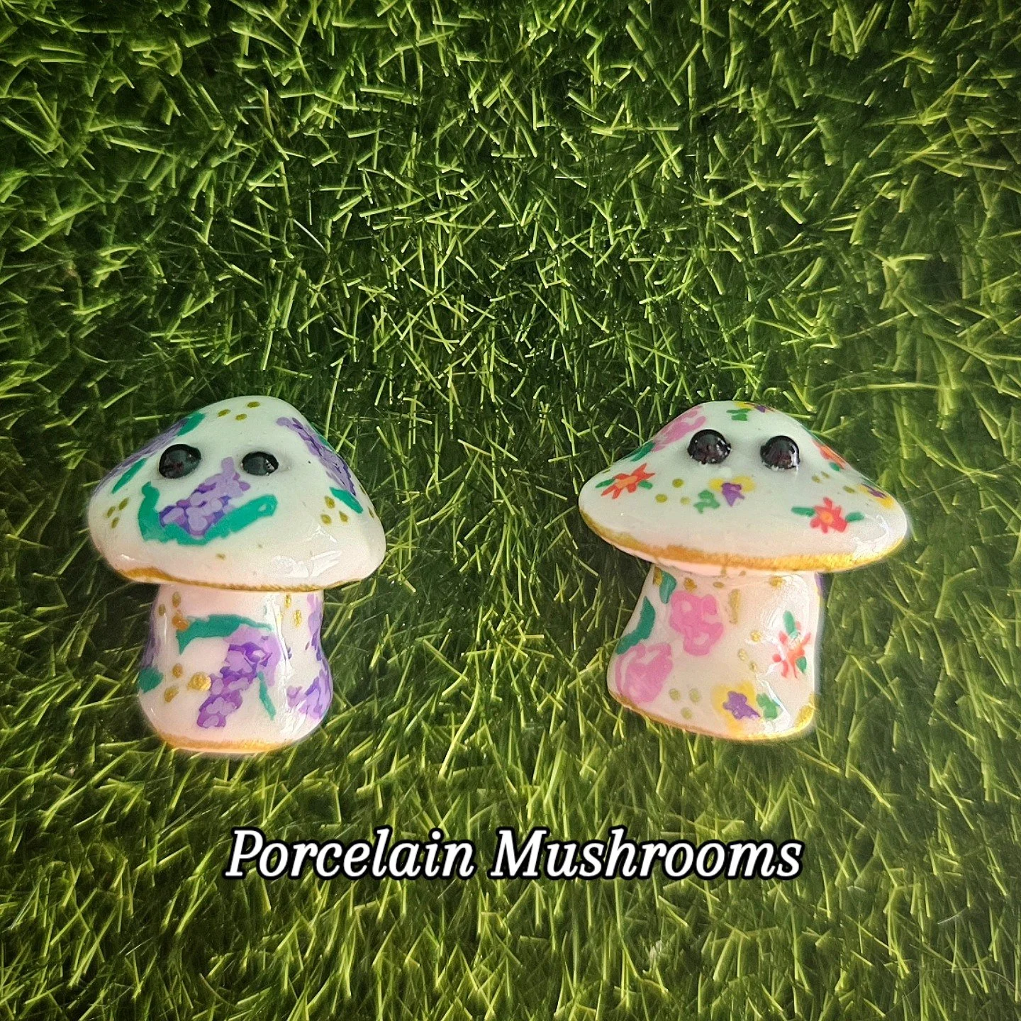Porcelain Mushroom Pin