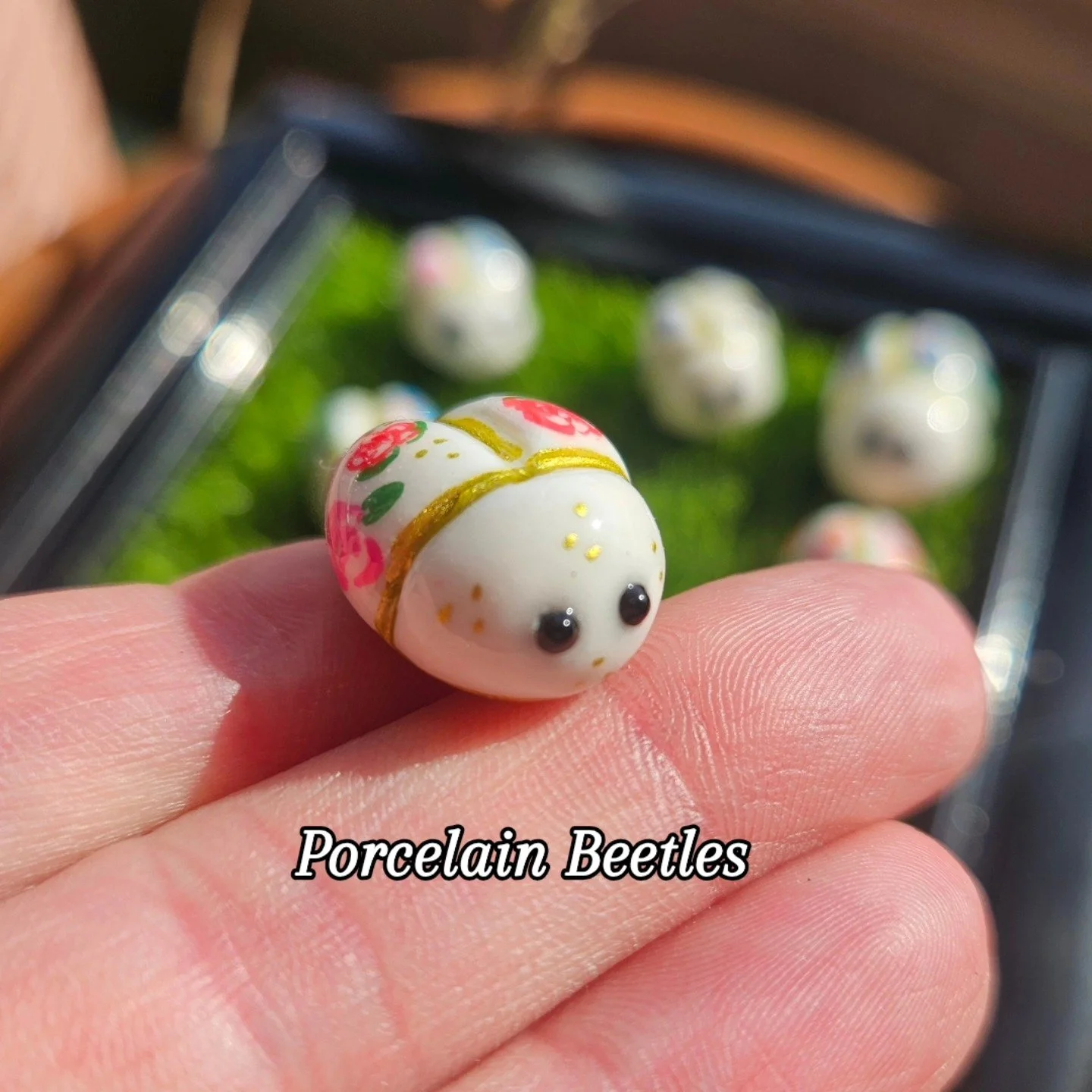 Porcelain Beetle Pin
