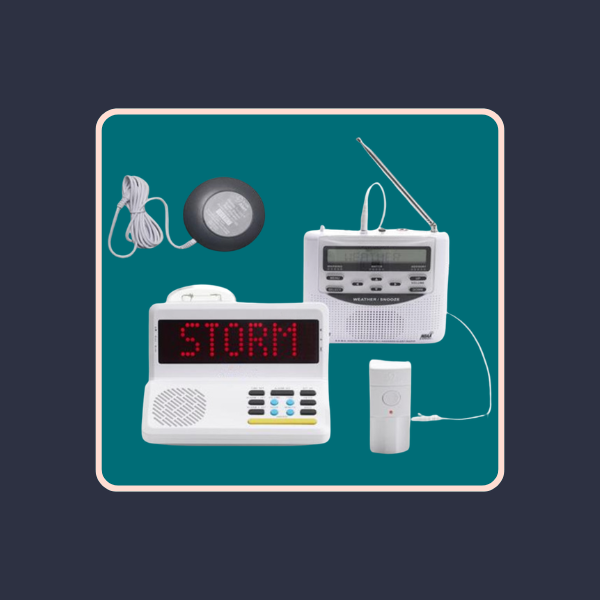 1980s-looking assistive deaf tech