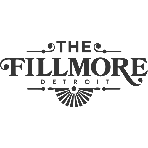 Logo for The Fillmore Detroit with stylized text and decorative elements.