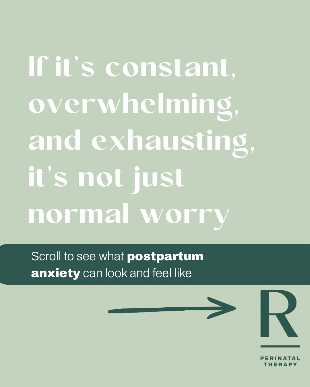 Worry is so normalized in parenthood, but when is it considered postpartum anxiety? 

Scroll to learn and share with a new mom 🤍