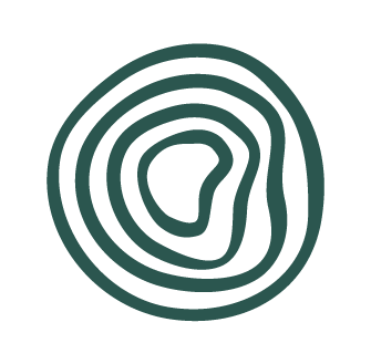 A black and white illustration of a fingerprint analyzed through a magnifying glass.