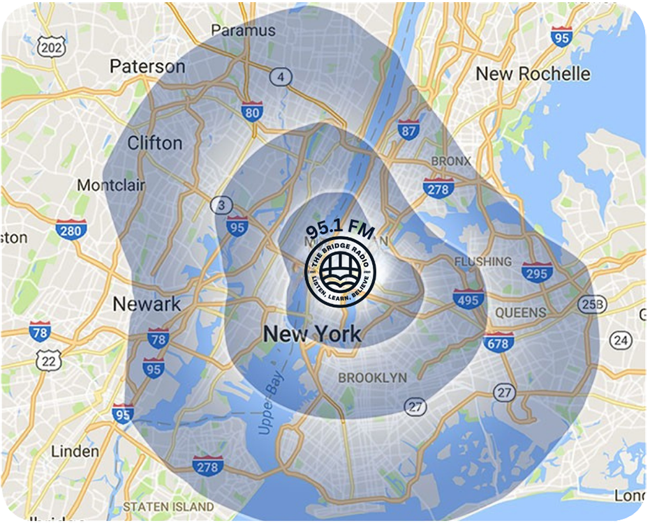 95.1 FM - New York City Frequency Coverage Map