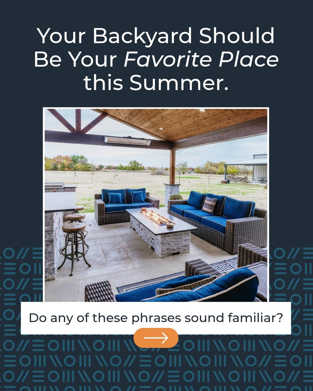 Let&rsquo;s be honest. How many of these resonate with you? 🫣

☀️ Because your backyard should be working for YOU this summer, NOT against you. Whether it&rsquo;s the size, the heat, the setup, or just the overall vibe, these are exactly the kinds o