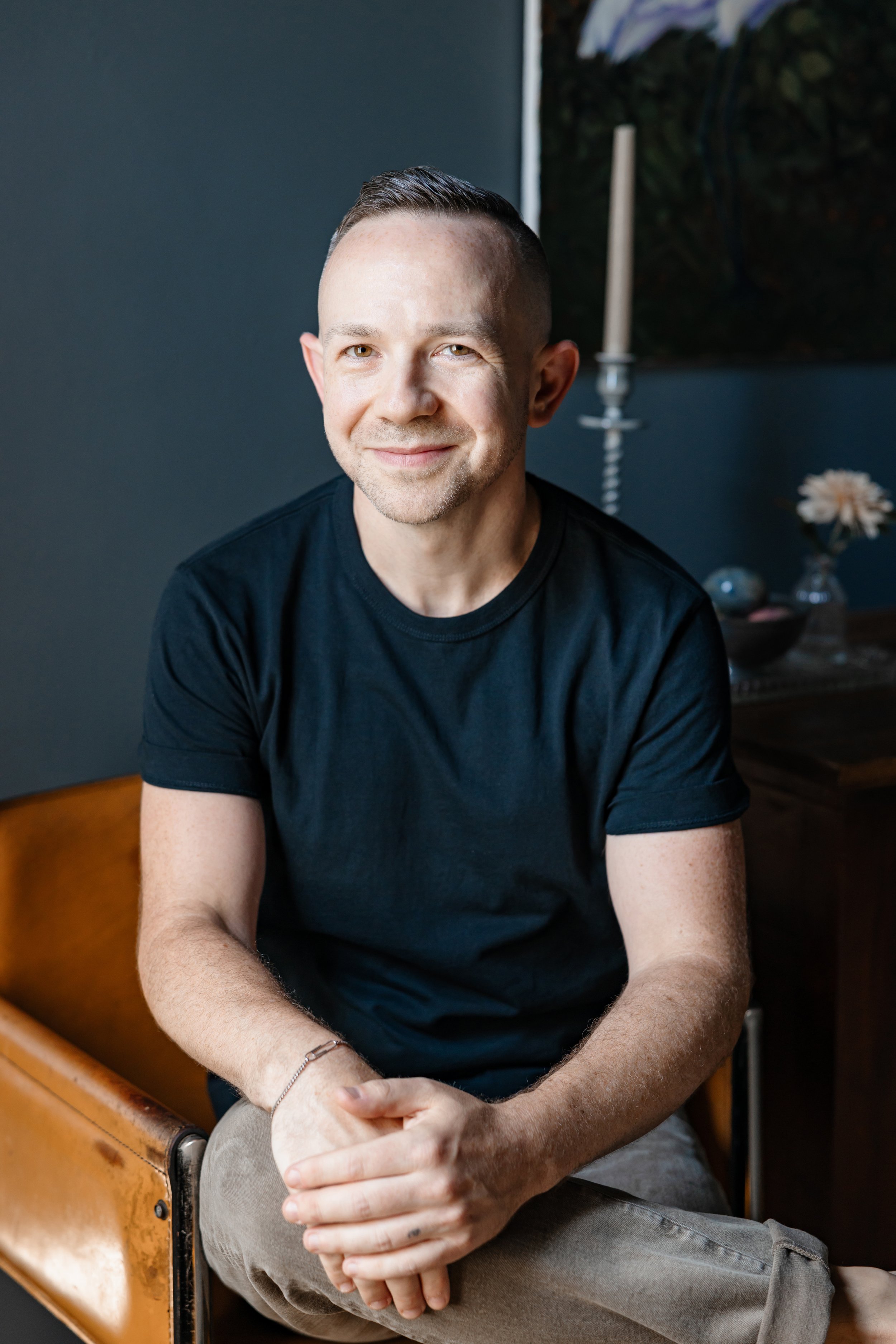 Eric Puglisi, co-founder of Tend Interiors, a Hudson Valley interior design studio.