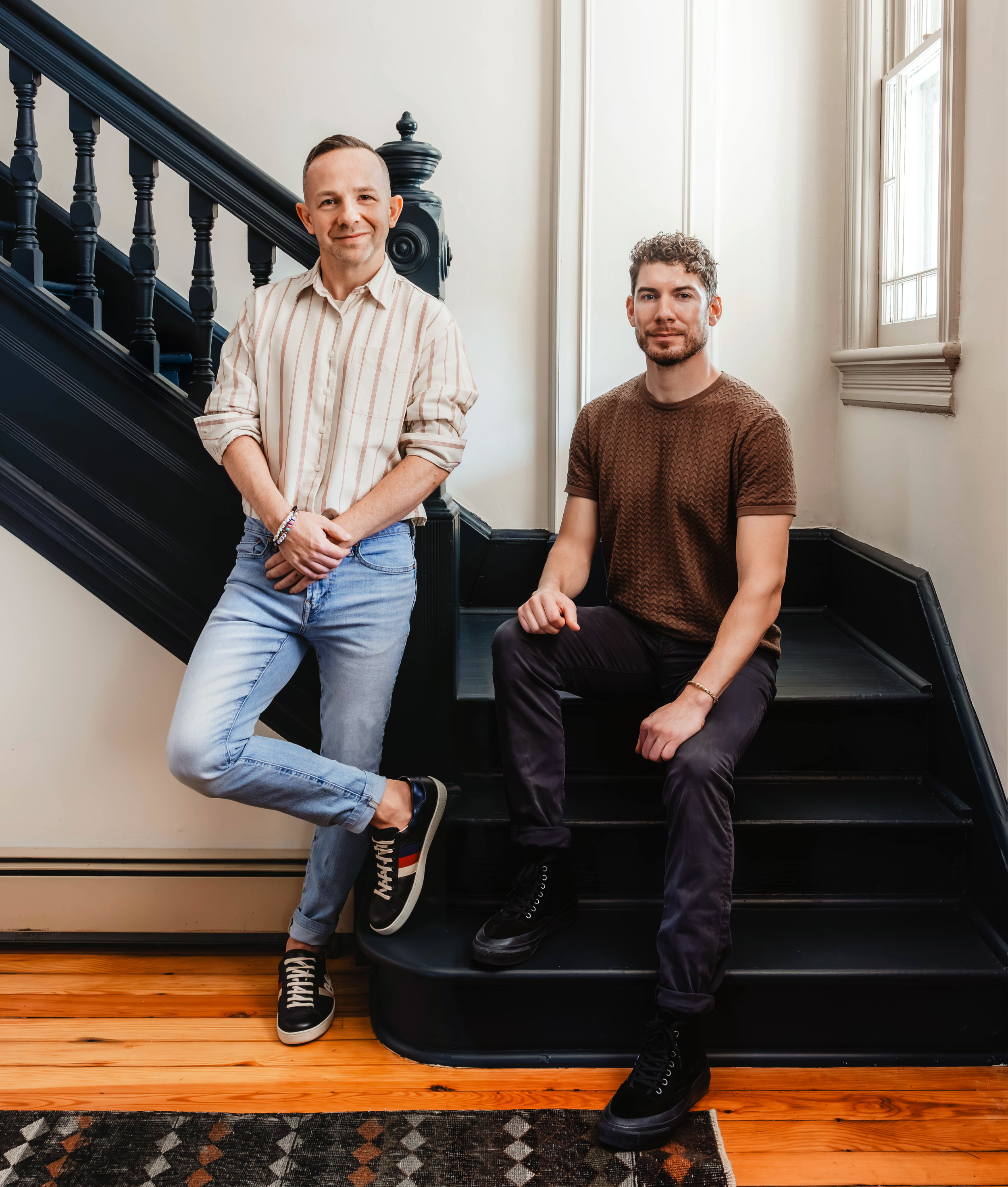 Eric Puglisi and Garrett Morton, founders of Tend Interiors, a Hudson Valley interior design studio.