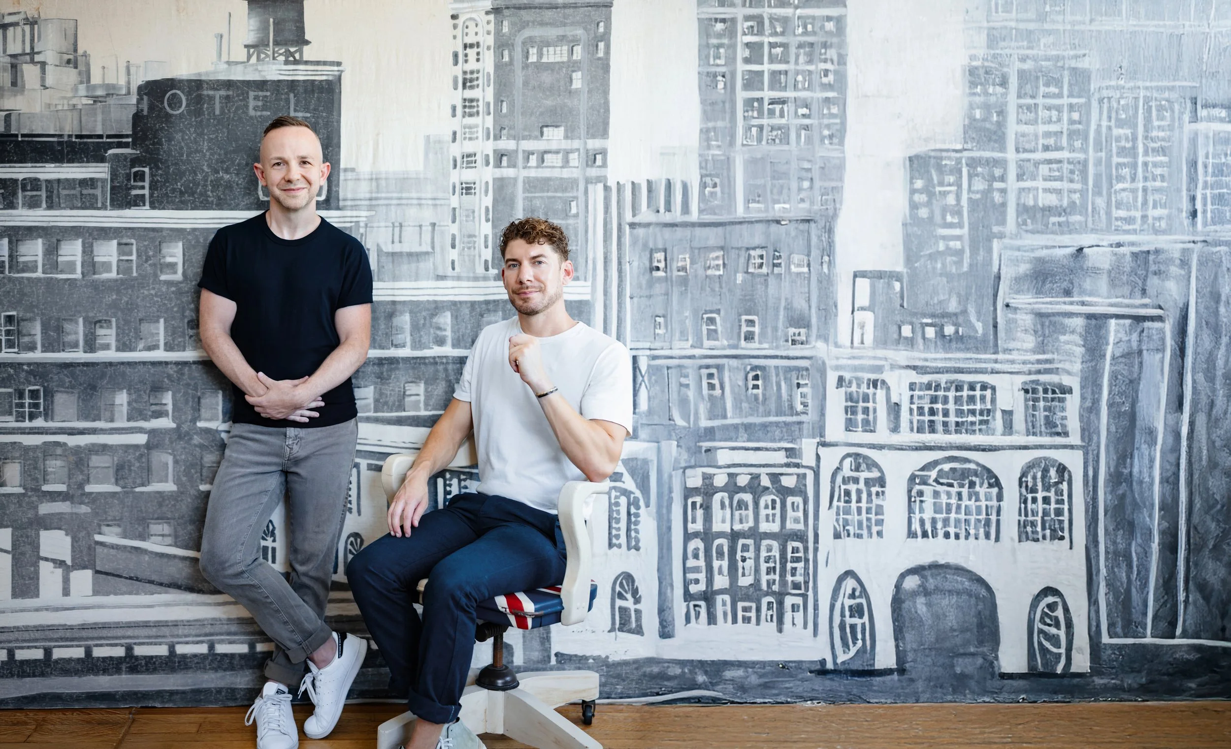 Eric Puglisi and Garrett Morton, founders of Tend Interiors, a Hudson Valley interior design studio.