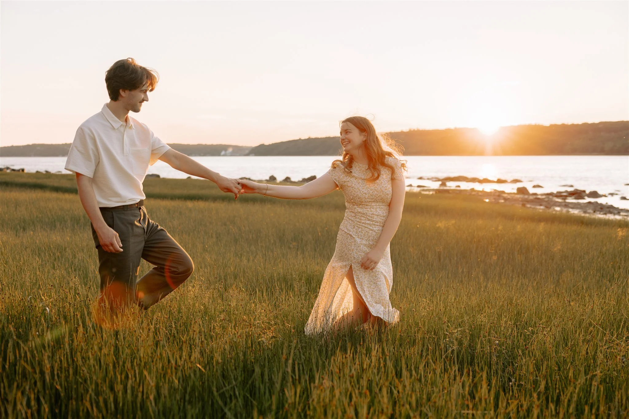 Mariage Montréal couple silhouette coucher soleil
