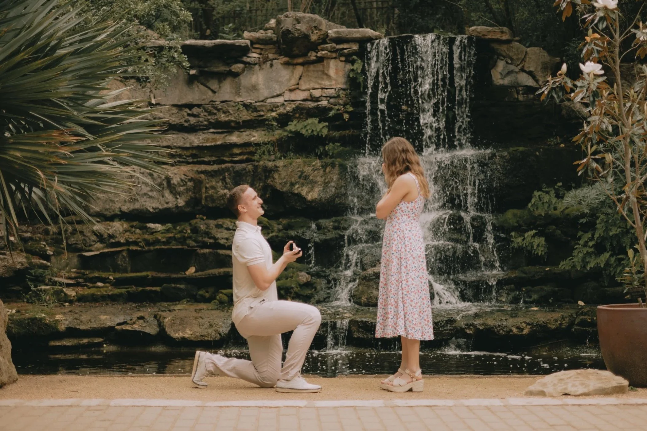 Zilker Park Botanical Garden Engagement session in downtown Austin Texas 