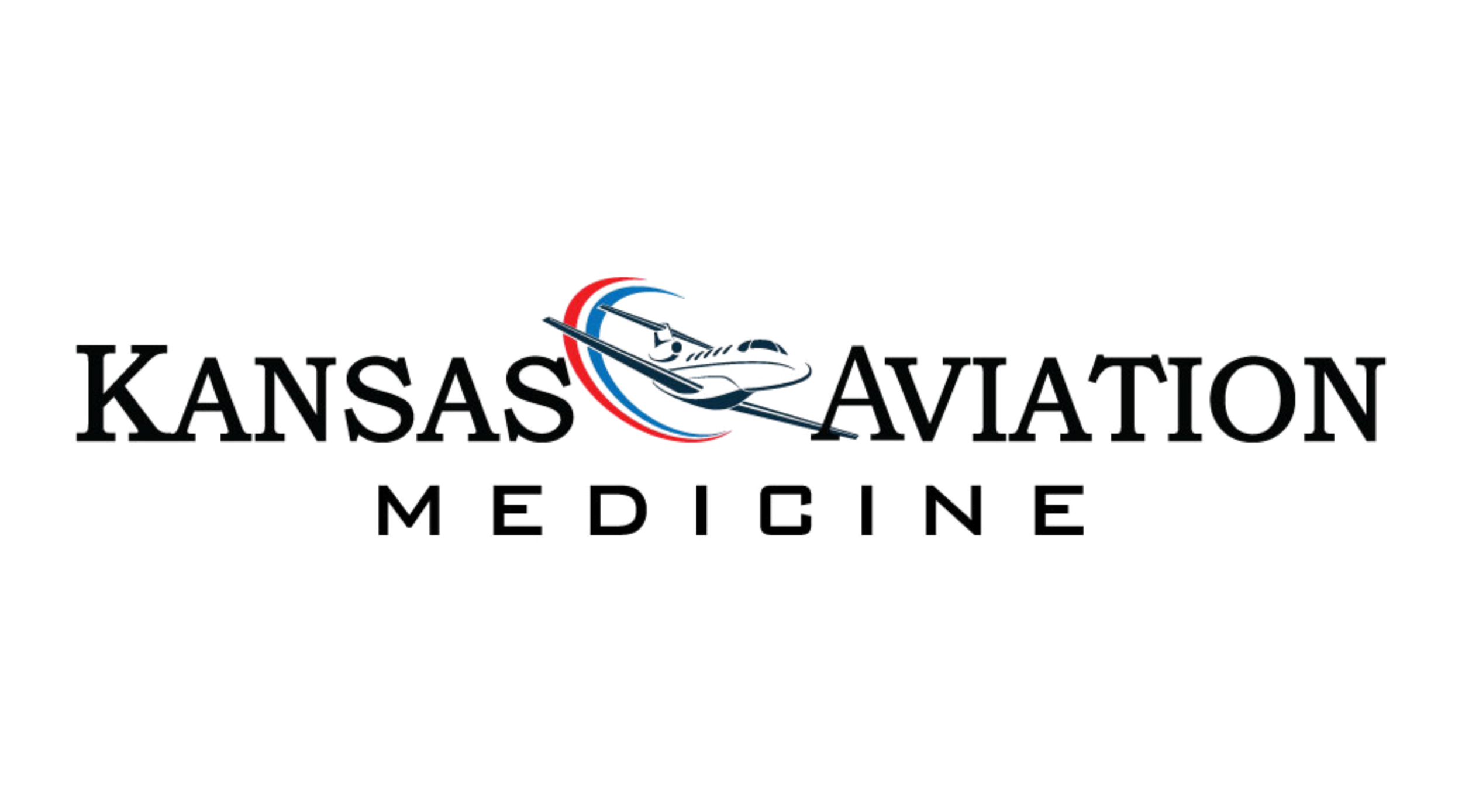 Kansas Aviation logo with a stylized airplane and a red, white, and blue swoosh.