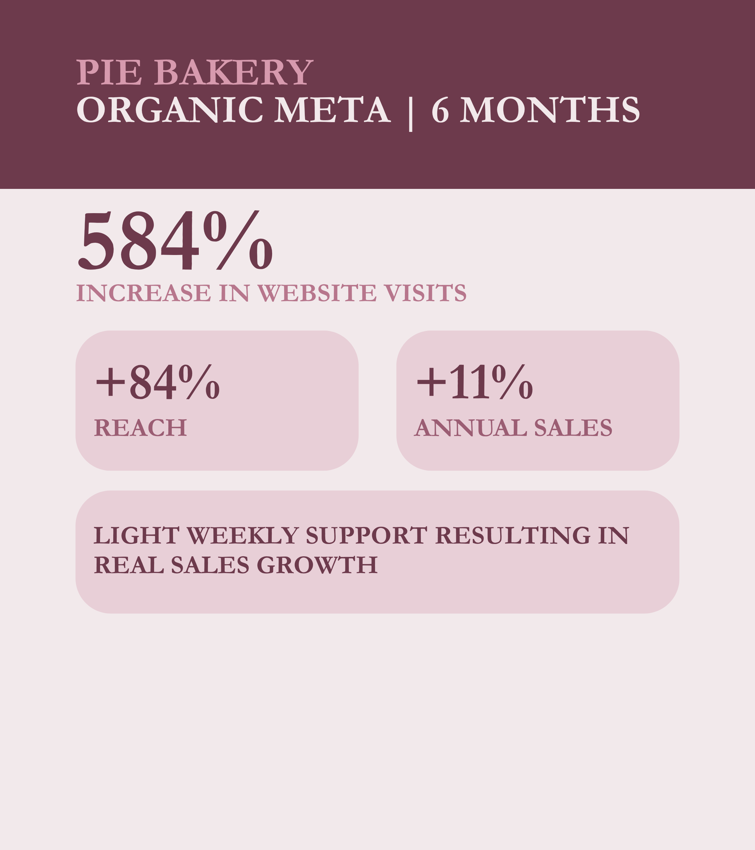 Website visits up 584% in 6 months