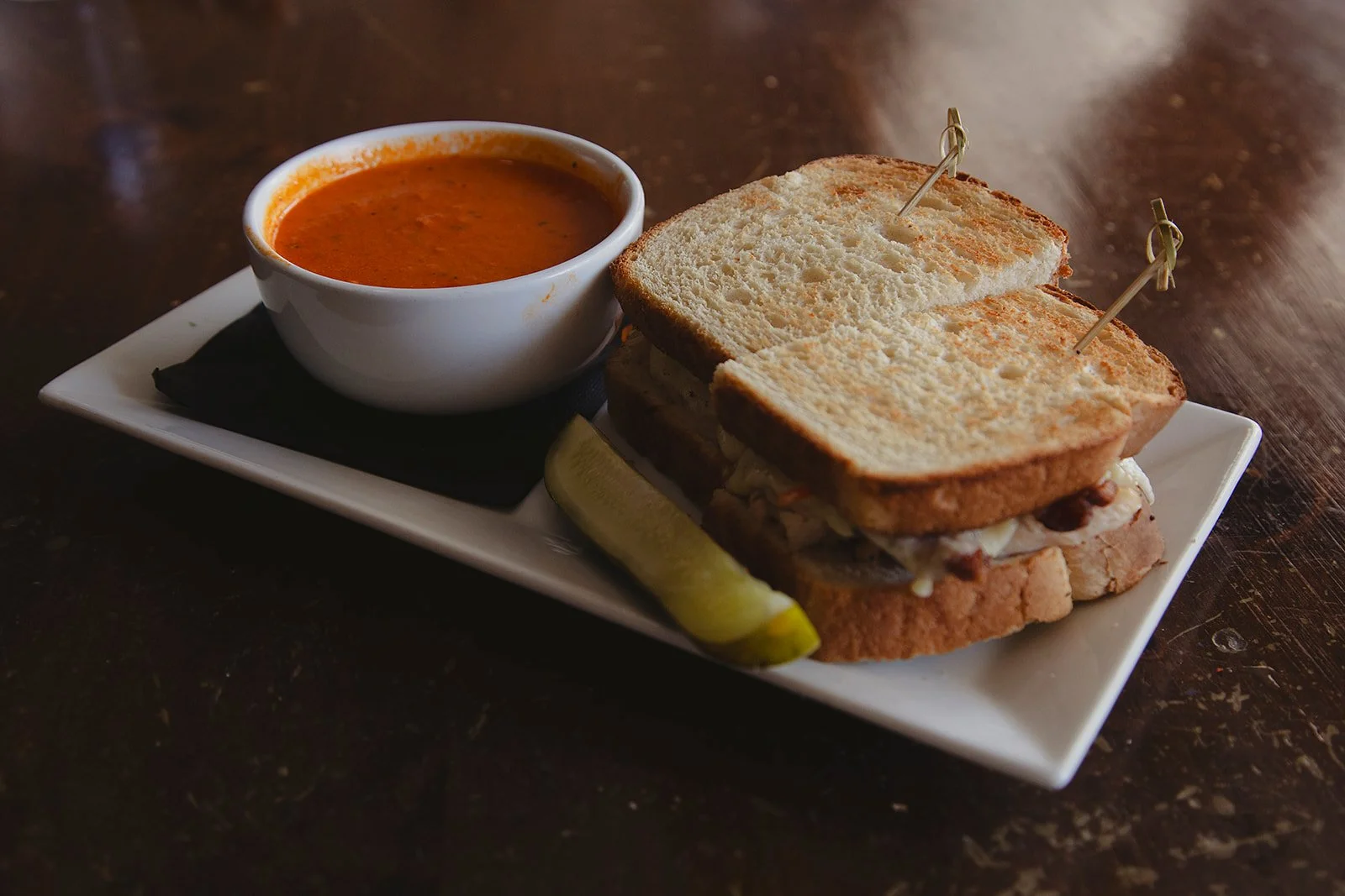 photograph of a sandwich and soup at Stir Crazy Cafe in Richmond VA