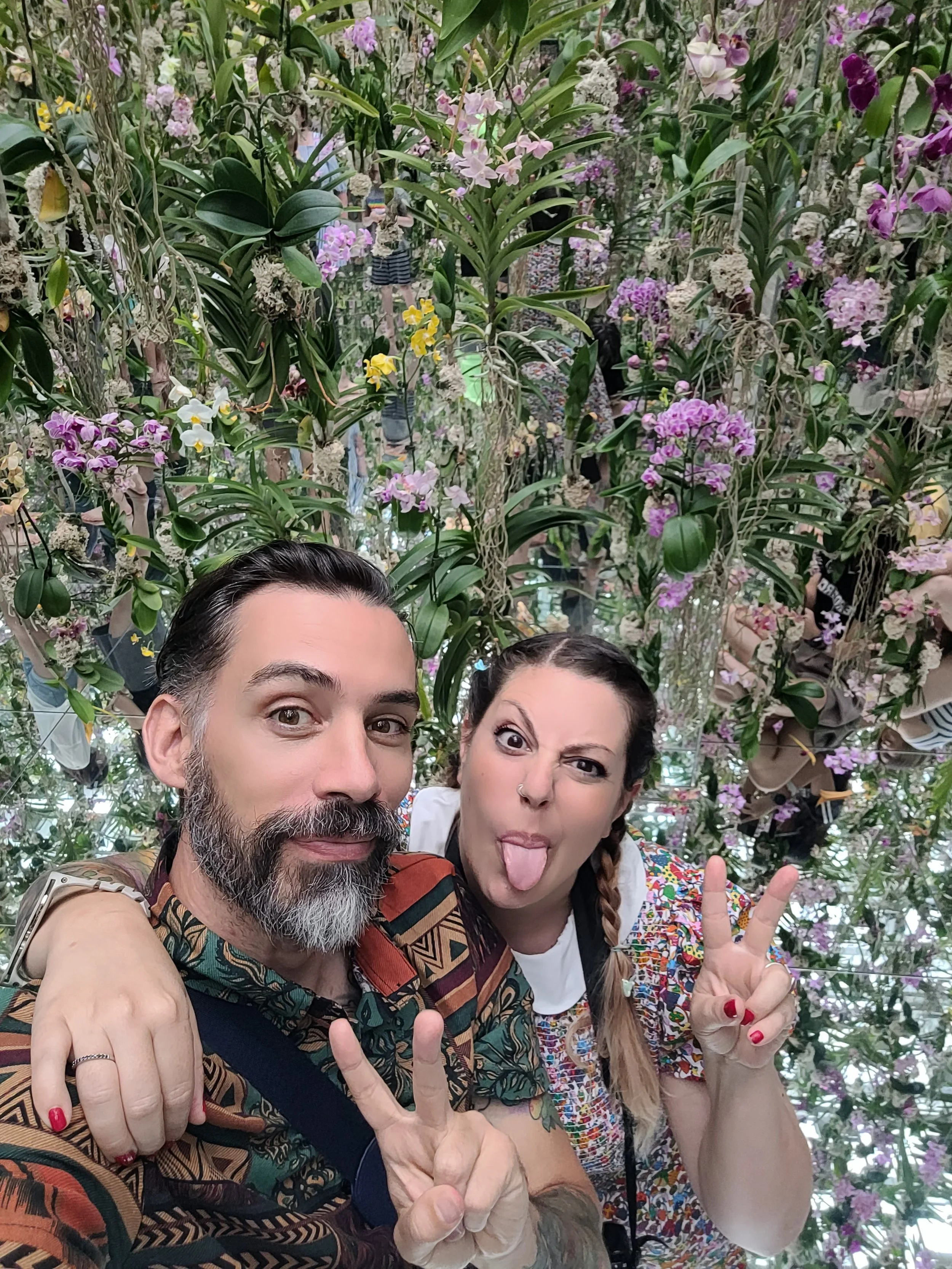Nadia and Shaun posing together and having a fun moment